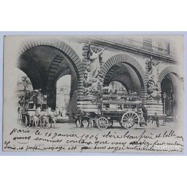 CPA Paris Les guichets du Louvre Omnibus