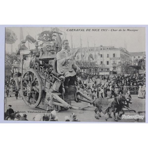 CPA Alpes-Maritimes Carnaval de Nice 1913 Char de la Musique
