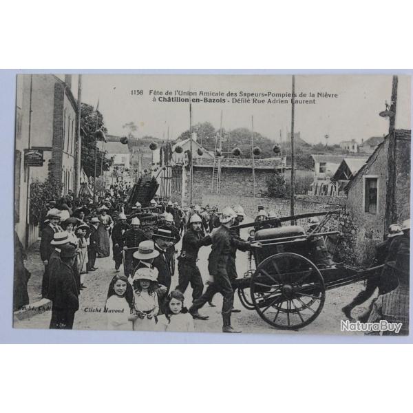 CPA Ni�vre Ch�tillon-en-Bazois F�te Union amicale des Sapeurs-Pompiers