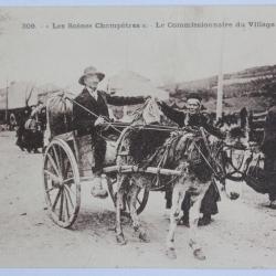 CPA Scènes Champêtres Le Commissionnaire du village Attelage Âne