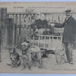 CPA Somme Le Crotoy Marchand de Coques ou Hénons Voiture à chien