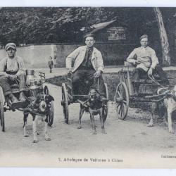 CPA Loiret Attelages de voitures à chien Guillemeau Briare