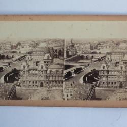 Photographie Vue stéréo Panorama de Paris près de St Gervais Ponts