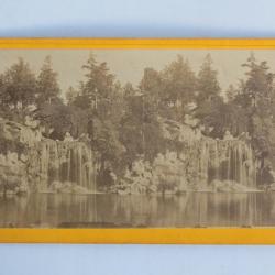 Photographie Vue stéréo Cascade du Bois de Boulogne Paris