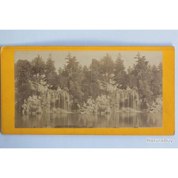 Photographie Vue st�r�o Cascade du Bois de Boulogne Paris