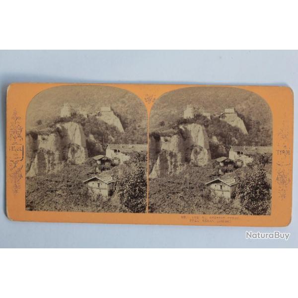 Photographie Vue st�r�o Ch�teau Tyrol pr�s M�ran Italie