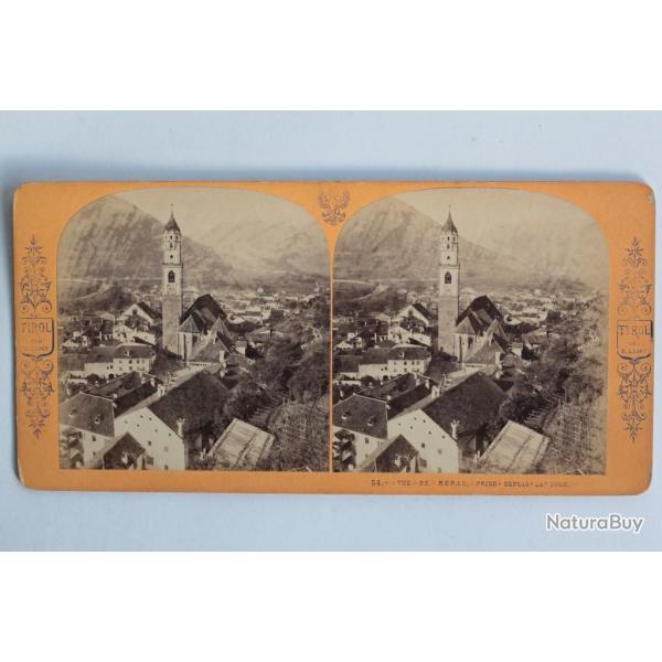 Photographie Vue st�r�o Vue de Meran Tour Italie