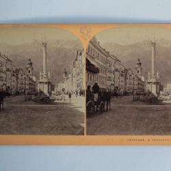 Photographie Vue stéréo Le Neustadt à Innsbrück Autriche
