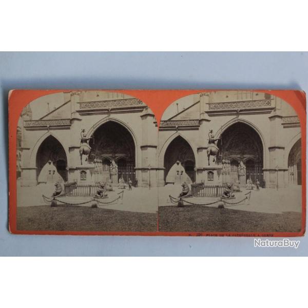 Photographie Vue st�r�o Place de la cath�drale Berne Suisse
