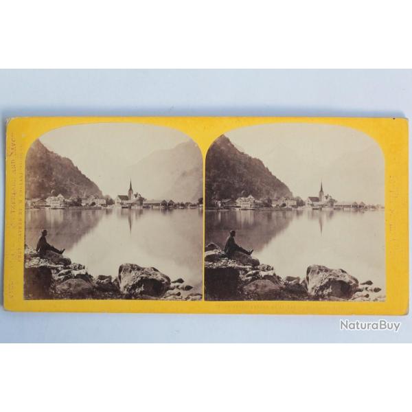 Photographie Vue st�r�o Le Bristenstock et le lac d'Uri Suisse