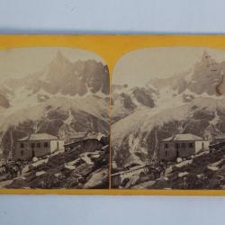 Photographie Vue stéréo Montanvert et aiguille du Dru Mont-Blanc