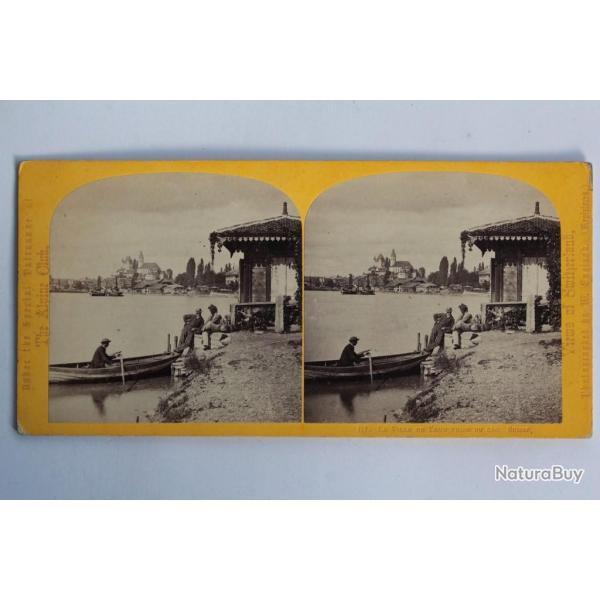 Photographie Vue st�r�o La ville de Thun prise du lac Suisse