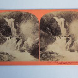 Photographie Vue stéréo Chute du Reichenbach Suisse