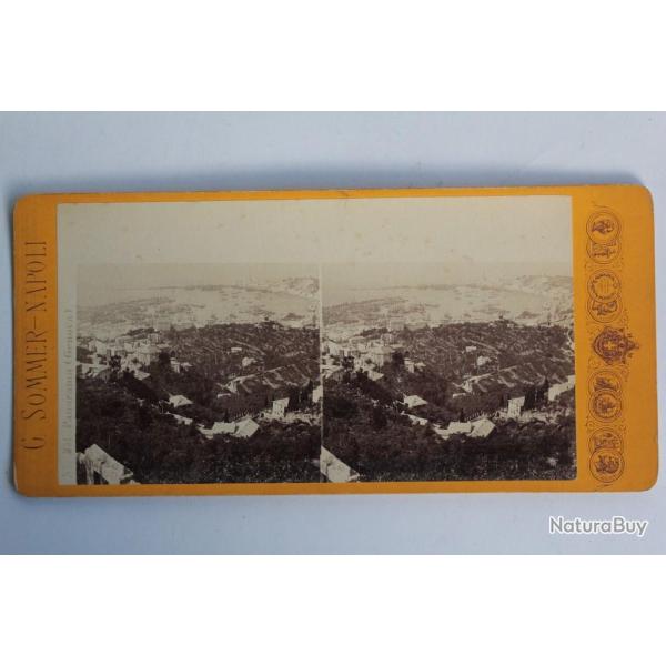 Photographie Vue st�r�o G�nes panorama Genova Italie