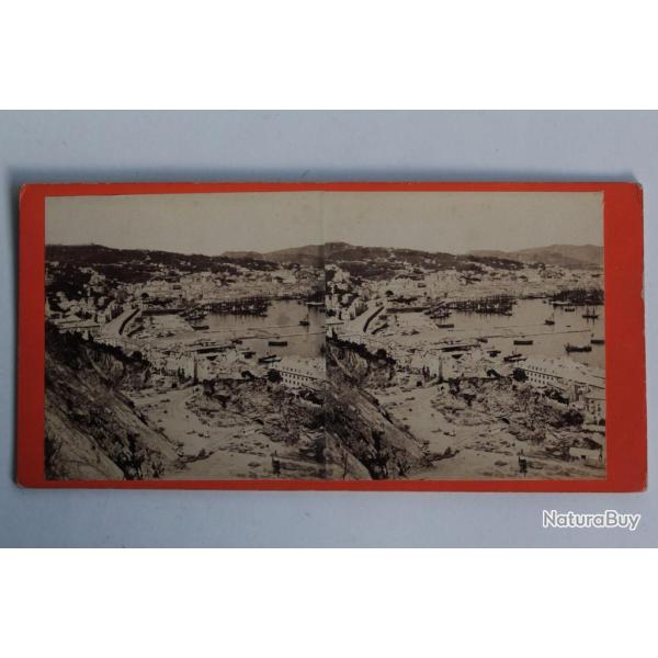 Photographie Vue st�r�o G�nes Port Genova Italie
