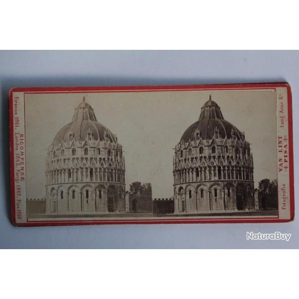 Photographie Vue st�r�o Le Baptist�re Pisa Pise Italie