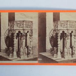 Photographie Vue stéréo Pulpito del duomo di Pisa Italie