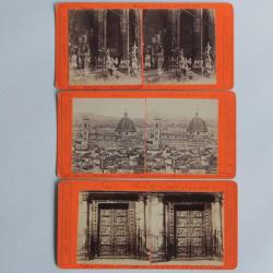 Photographies Vues stéréos Firenze Florence Italie