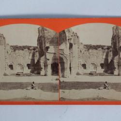 Photographie Vue stéréo Thermes de Caracalla Italie