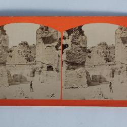 Photographie Vue stéréo Thermes de Caracalla Italie