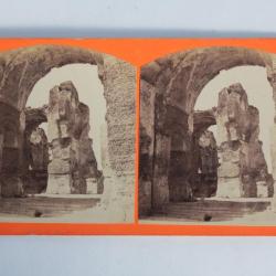 Photographie Vue stéréo Thermes de Caracalla Italie