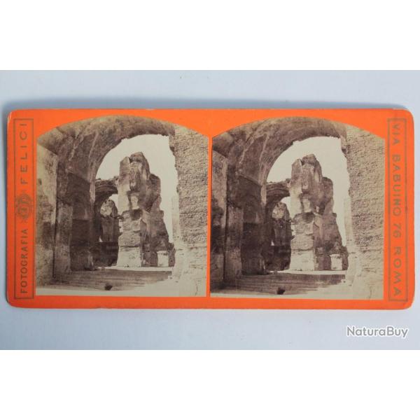 Photographie Vue st�r�o Thermes de Caracalla Italie