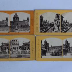 Photographies Vues stéréos Palermo Palerme Italie