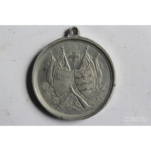 M�daille Souvenir Tir cantonal vaudois Yverdon Suisse 1880