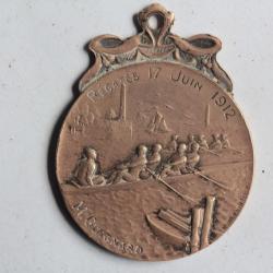 Médaille Régates 17 Juin 1912 Championnats d'Europe d'aviron Suisse
