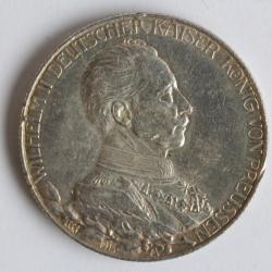 Monnaie argent 2 Mark Wilhelm II 1913 A Allemagne