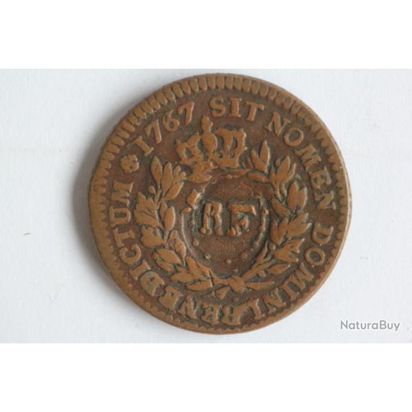 Monnaie Louis XV Colonies Fran�aises Sol contremarque 1767/1793