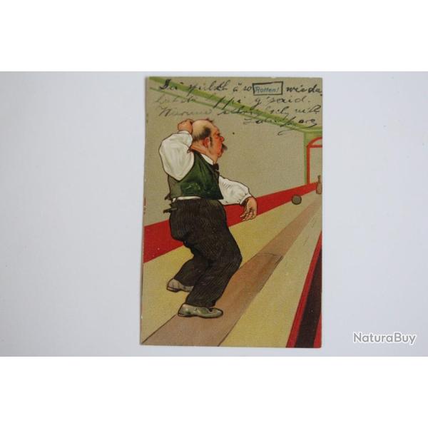 CPA gaufr�e illustr�e Bowling Rotten PFB S�rie 8372