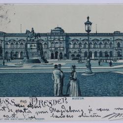 CPA Allemagne Gruss aus Dresden Museum
