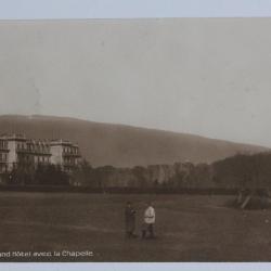 CPA Suisse Gimel Grand hôtel avec la Chapelle
