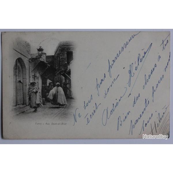 CPA Tunisie Tunis Rue Souk-el-Blat