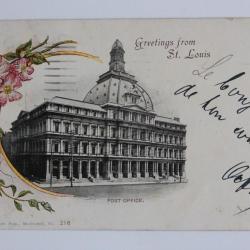 CPA USA Missouri Post Office Greetings from St Louis