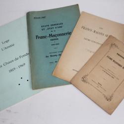 Brochures Franc-maçons Loge Suisse