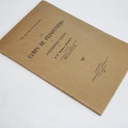 Livre Autriche-Hongrie Camps de prisonniers Dr Gustave Krafft