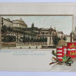 CPA gaufrée Hongrie Budapest Königliches Palais mit dem Burg-Bazar