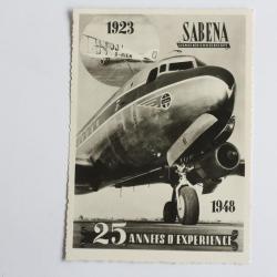 CPA Aviation Sabena 25 années d'expérience Lignes aériennes Belges