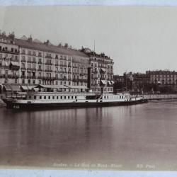 Ancienne photographie Bateau Genève Le Quai du Mont-Blanc Suisse