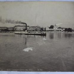 Ancienne photographie Bateau à vapeur le Mont-Blanc Lac Léman Suisse