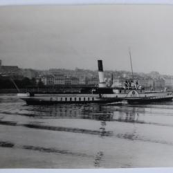 Ancienne photographie Bateau L'Aigle Lac Léman Suisse