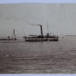 Ancienne photographie Bateau à vapeur Le Simplon Lac Léman Suisse