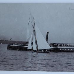 Ancienne photographie Bateau Le Dauphin Lac Léman Suisse