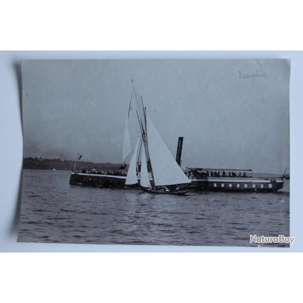 Ancienne photographie Bateau Le Dauphin Lac L�man Suisse