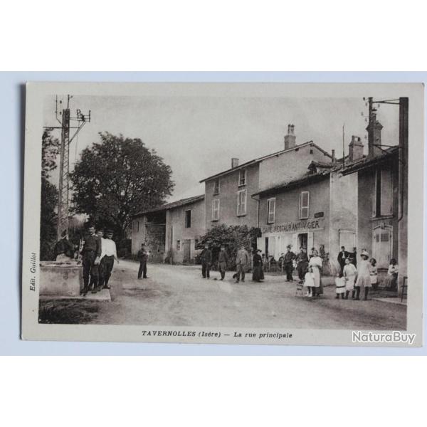 CPA Is�re Tavernolles La rue principale Caf� Restaurant Vigier