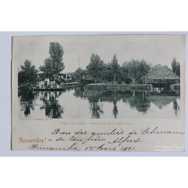 CPA Argentine Tigre Rio Luj�n Panorama de la Isla Flora