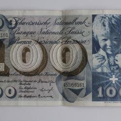 Billet 100 Francs Suisse 02-04-1964