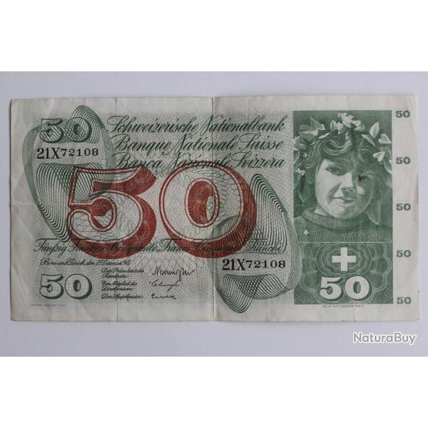 Billet 50 Francs Suisse 23-12-1965